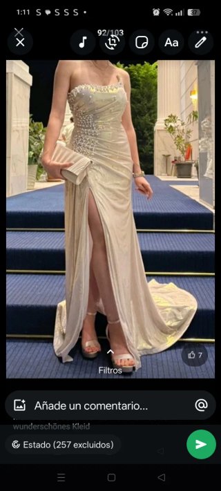 Vestido de fiesta dorado