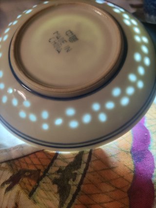 6 Platillos chinos porcelana dragón azul vintage
