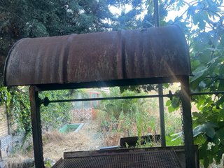Barbacoa de barril metálica solo venta persona