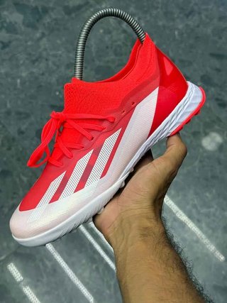 Zapatillas Fútbol Adidas Rojas y Blancas