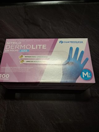 5 Cajas Guantes Nitrilo Talla M Dermolite