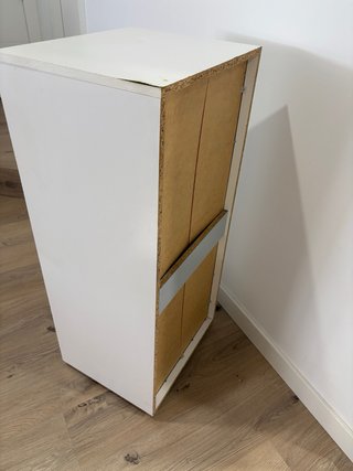 Cajonera blanca 5 cajones tiradores plata