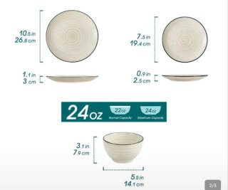 Set di stoviglie in ceramica beige