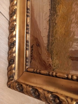 Quadro olio su tavola anni 70-80