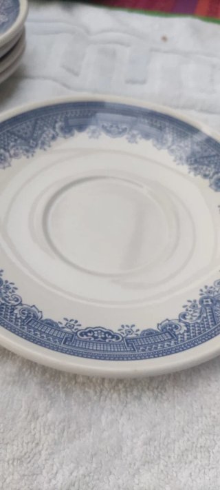 6 platillos de porcelana azul y blanco