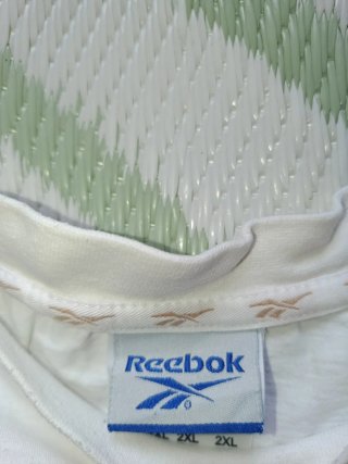 Vintage Reebok Big Logo T-Shirt White - Size XXL
