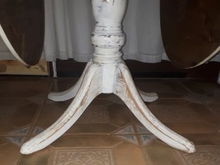 Mesa plegable blanca estilo Shalky vintage