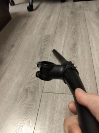 Manillar Bici Negro con Potencia Corta