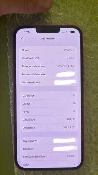 iPhone 14 Plus Rojo 82% Batería