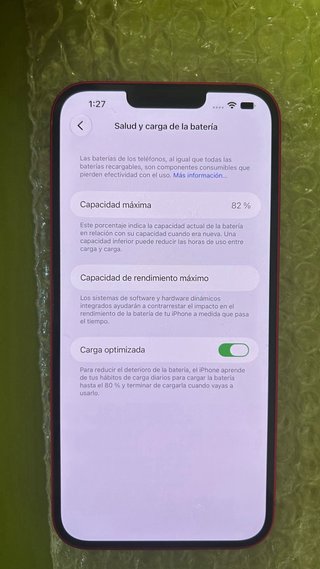 iPhone 14 Plus Rojo 82% Batería