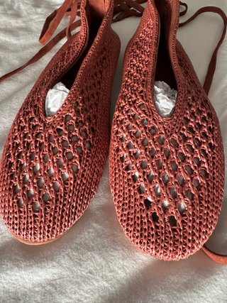 Bailarinas crochet Scalpers color coral