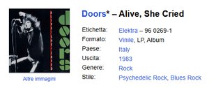The Doors - Alive She Cried LP