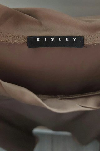 Top Sisley verde oliva taglia S