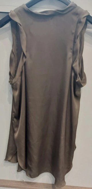 Top Sisley verde oliva taglia S