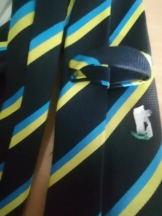 Corbata Alborada Rayas Azul y Amarillo