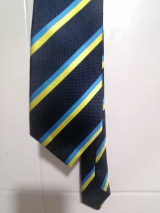 Corbata Alborada Rayas Azul y Amarillo
