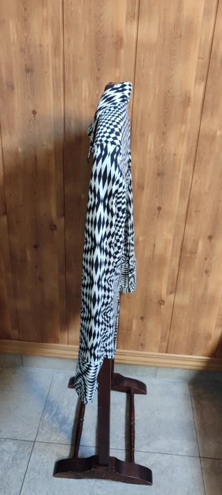 CAMISA ZARA MUJER DIBUJO GEOMÉTRICOS BLANCO NEGRO