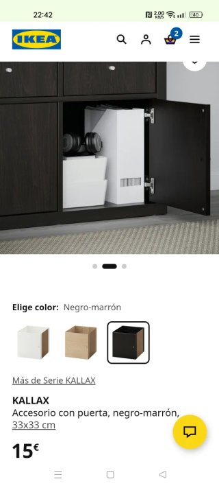 Mueble Kallax negro wengue Ikea