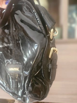 Borsa Max Mara Pelle Vernice Nera