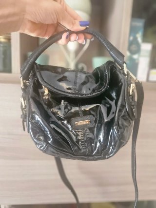 Borsa Max Mara Pelle Vernice Nera