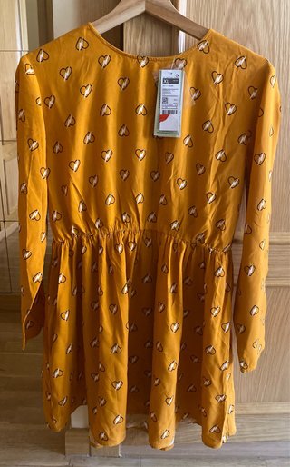 Vestido Benetton Viscosa Corazones Talla XS