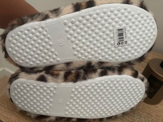 Zapatillas de casa peludas leopardo T39