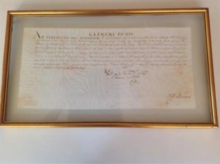 Pareja documentos religiosos s. XVIII enmarcados