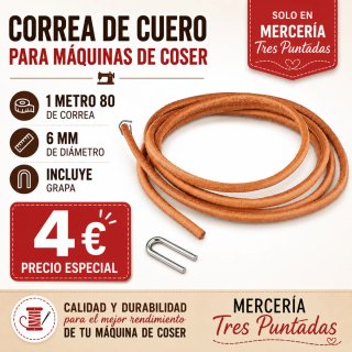 Correa de cuero para máquina de coser