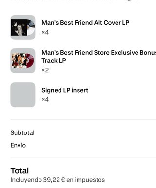 Sabrina Carpenter Man's Best Friend Vinilo Firmado