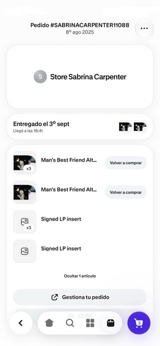 Sabrina Carpenter Man's Best Friend Vinilo Firmado