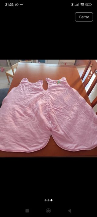 Saco de dormir para bebé rosa. 80 cm.