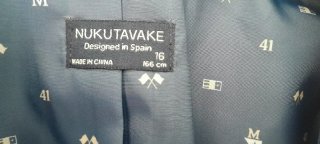 Americana niño NUKUTAVAKE azul/gris Talla 16 años