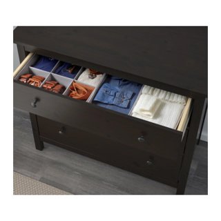 Cómoda IKEA HEMNES 3 cajones negro-marrón