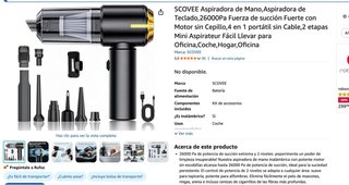 Aspiradora de Mano,Aspiradora de Teclado,26000Pa F