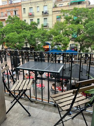 Mesita de balcón plegable + sillas