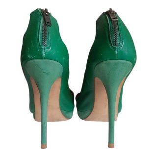 Sandalias verdes tacón plataforma 38