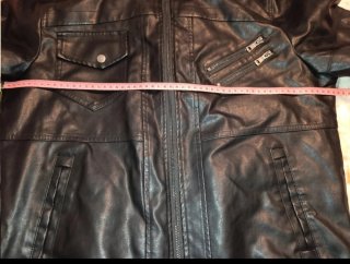 Cazadora negra doble cremallera Talla M/L
