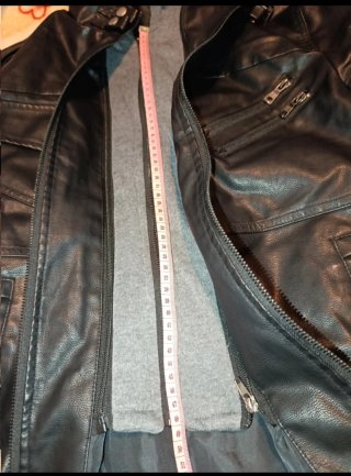 Cazadora negra doble cremallera Talla M/L
