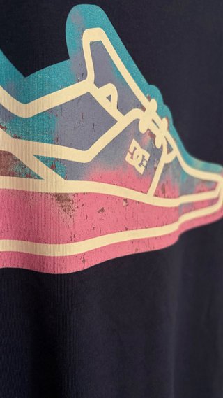 Camiseta DC Shoes Azul Estampado Zapatilla