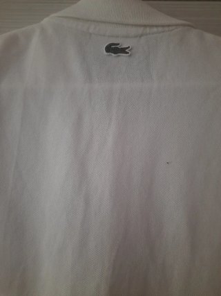 Polo Lacoste Blanco Talla S