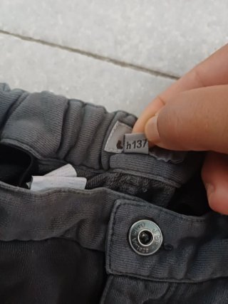 Pantaloni bambina 8-9 anni grigi