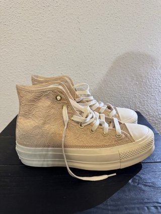 Converse Beige Encaje Mujer Talla 38