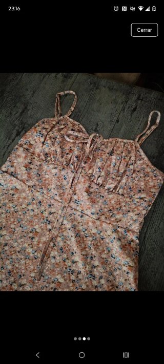 Vestido midi estampado flores