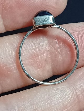 Anillo Plata Ley granate