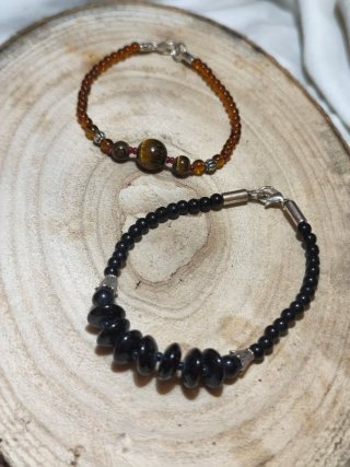 Pack 2 Pulseras Onix y Ojo de Tigre