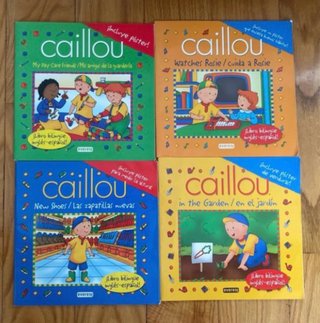 4 Libros de Caillou ingles y castellano