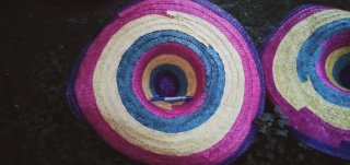 2 Sombreros de paja Mexicanos Multicolor