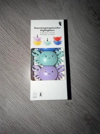 Evidenziatori a forma di granchio impilabili