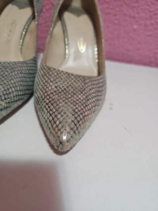 Tacones Baba Verdes Plateados