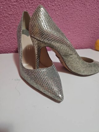 Tacones Baba Verdes Plateados
